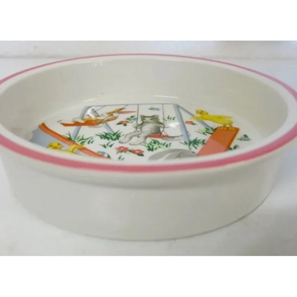 Tiffany & Co Tiffany Playground Vintage 1992 Porcelain Childrens Bowl 6.5